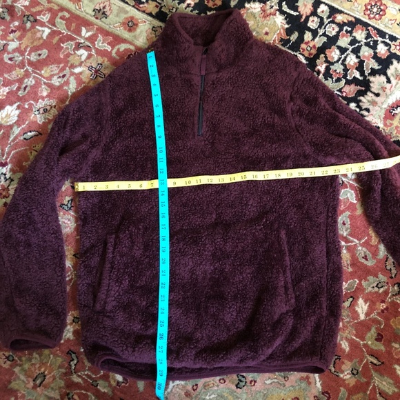 NWT SUPER SOFT Half Zip Sweatshirt Maroon Men's Size Large Longfellow & Co - Picture 8 of 8